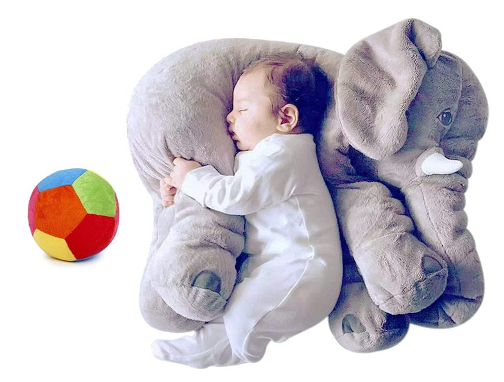 cute elephant soft toy and baby comfortor for girls